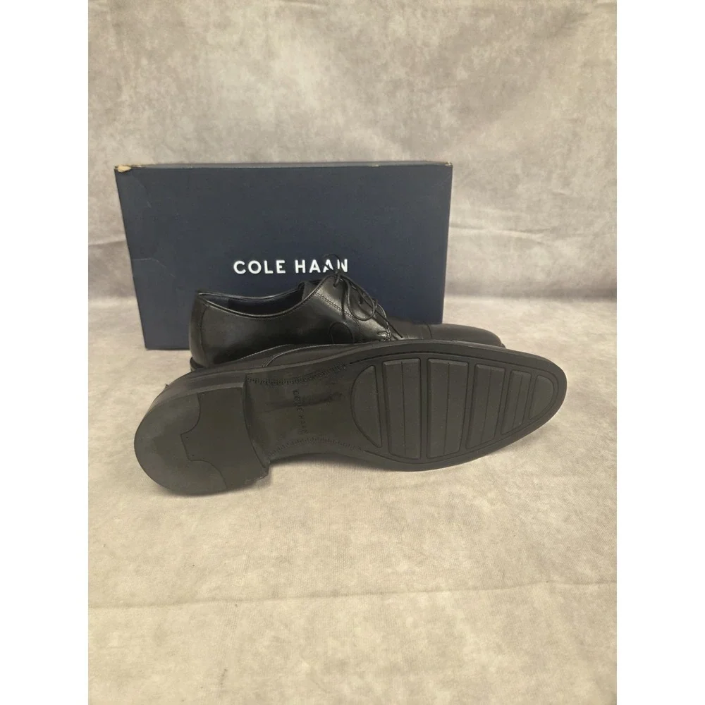 Cole Haan Mens Blk Dress Shie SZ 13D Lenox Cap/Retail: $198